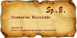 Szekeres Bozsidár névjegykártya
